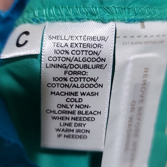 Ann Taylor LOFT Teal Blue Green Diamond Eyelet Sleeveless Dress sz 8 - Picture 9 of 9